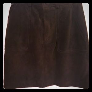 Brown Banana Republic Suede Miniskirt Size 0